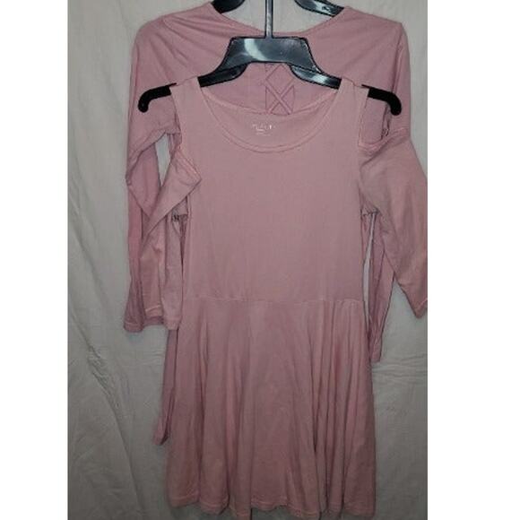 The Children’s Place Girls 2-Pack Pink Long Sleeve Skater Dress Set Size XL (14) - Picture 1 of 7